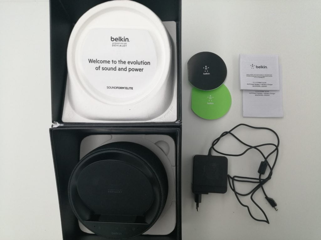Belkin SoundForm Elite Altoparlante Smart Hi-Fi Con Ricarica Wireless – Devialet, Alexa E AirPlay 2, Nero
