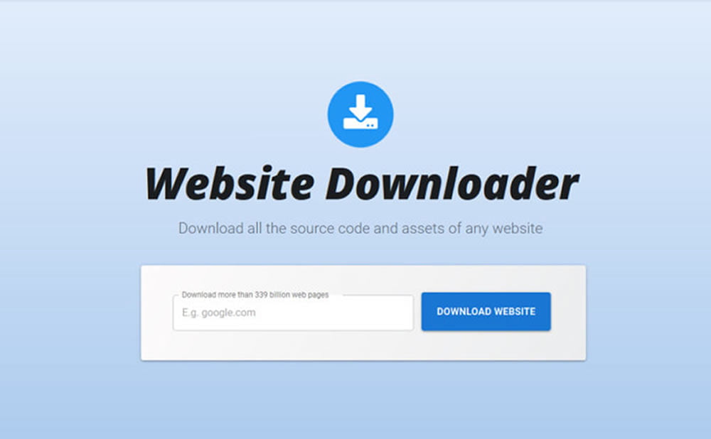 Télécharger un site web complet Website Downloader