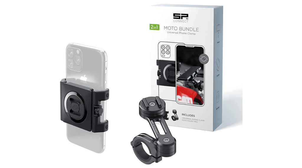 SP Connect support smartphone moto avec pince et bras articulé
