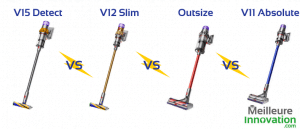 Dyson V15 Detect vs Outsize vs V12 Slim vs V11 Absolute : réunion au sommet !