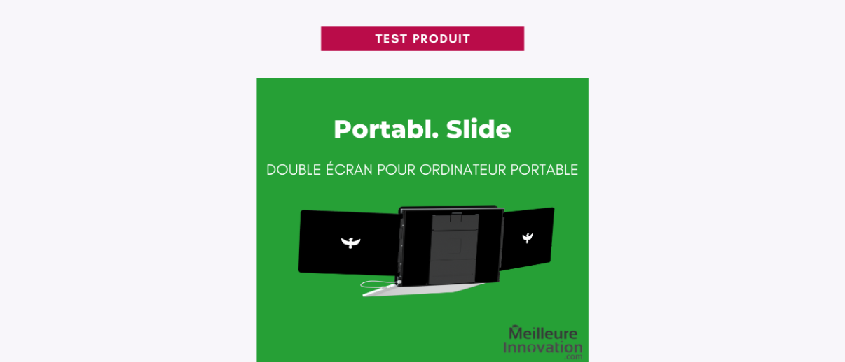 Test du double écran pour ordinateur portable portabl. Slide