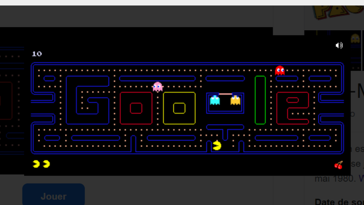 Jouer à Pac Man sur Google 