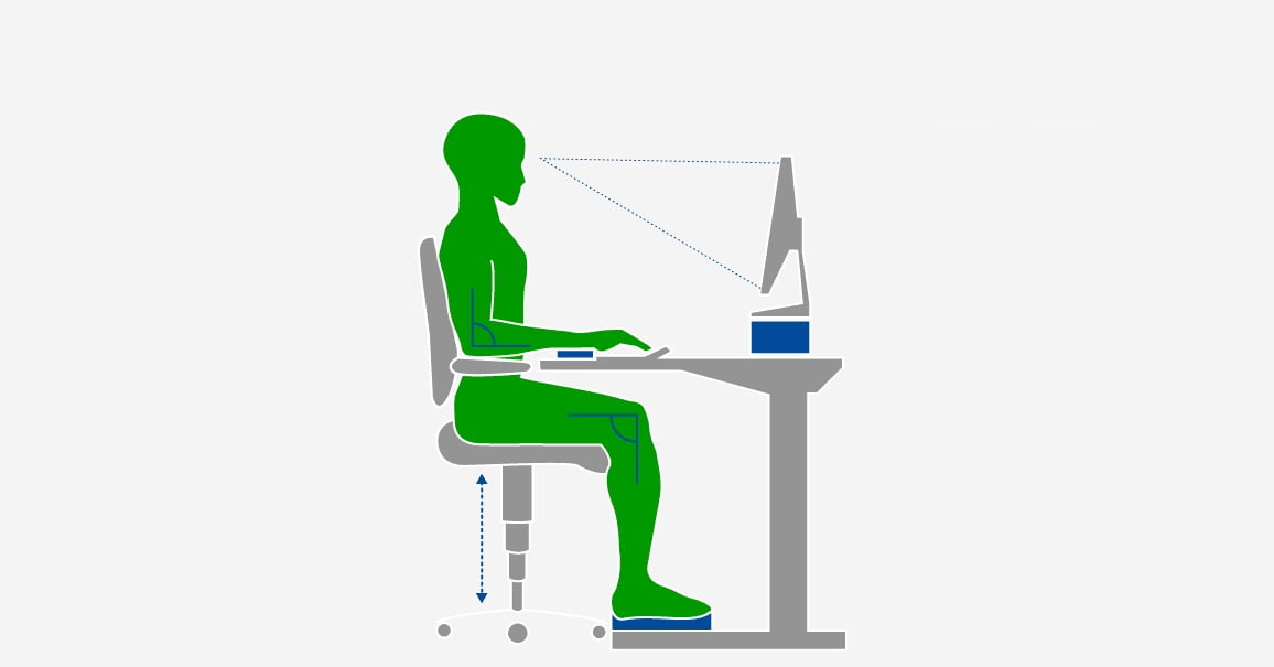 La position idéal sur un fauteuil de bureau