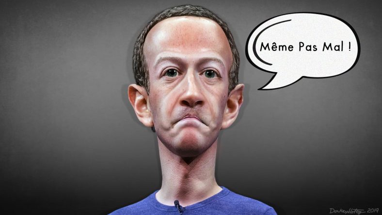 Caricature Mark Zuckerberg metaverse