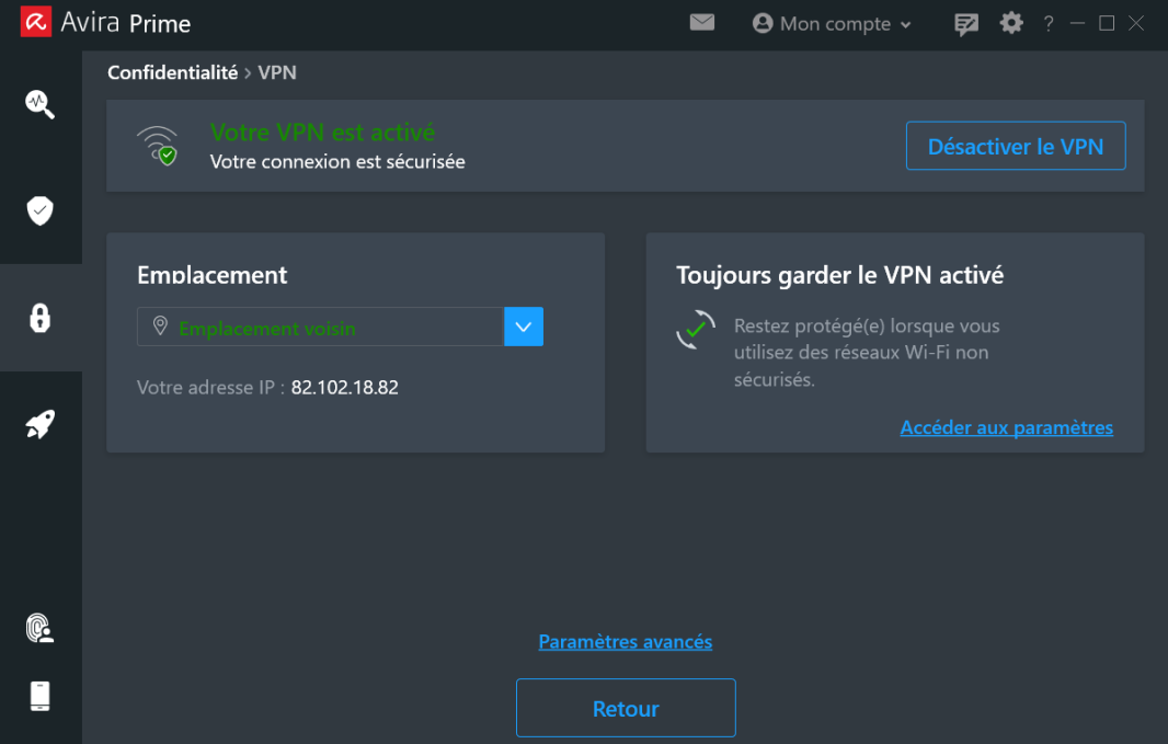 VPN Avira Prime