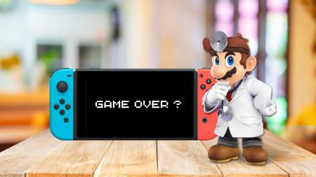 Nintendo Switch qui ne s'allume plus à côté de Docteur Mario