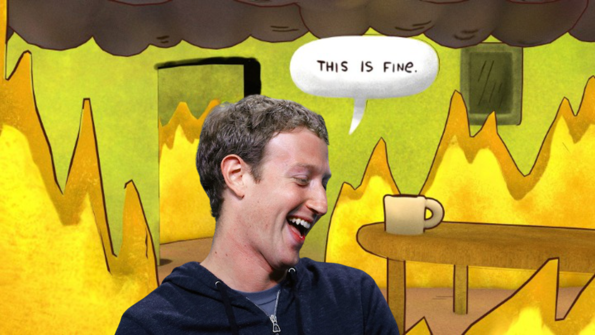 Mark Zuckerberg Meta Facebook meme burning