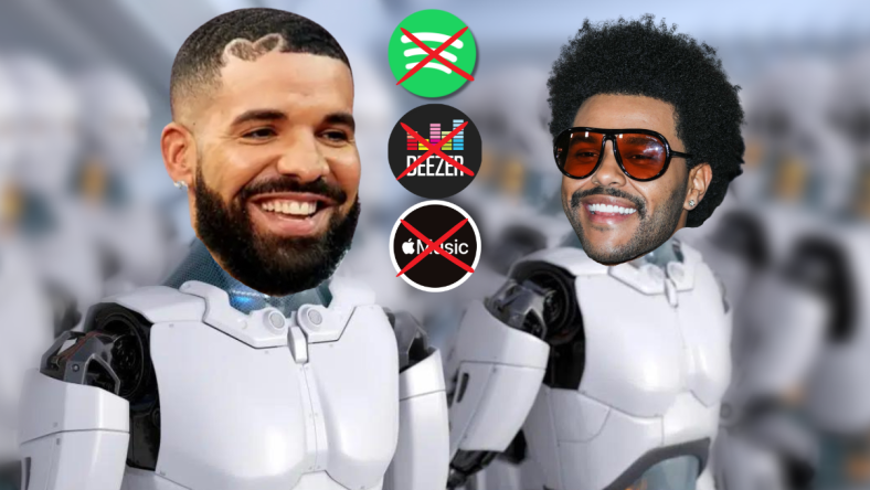 Cette musique de Drake et The Weeknd est retirée de Spotify car générée par une IA