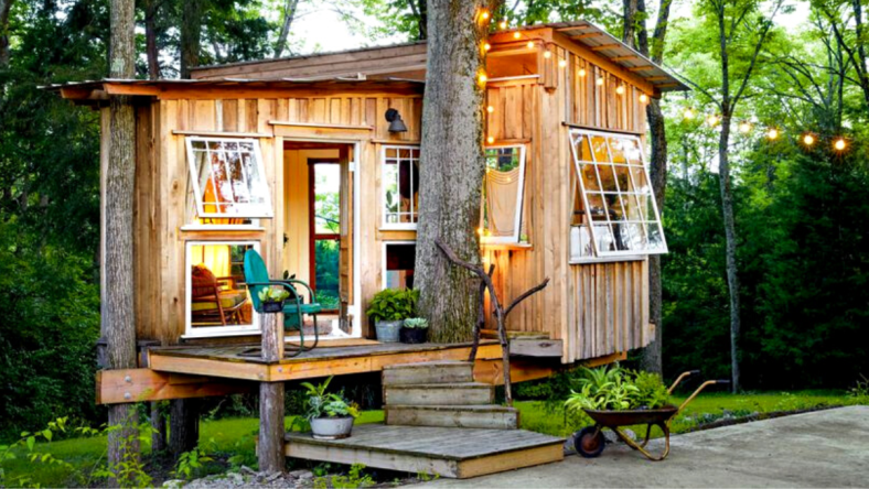 Tiny house logement pas cher forêt