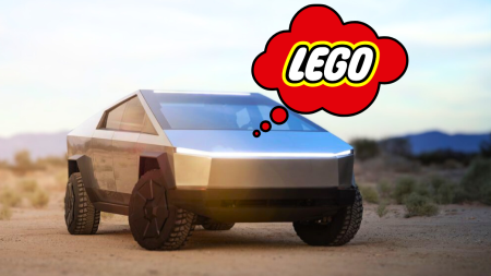 Tesla Cybertruck Lego construction