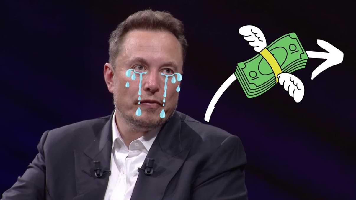 Elon Musk pleure en voyant son argent partir
