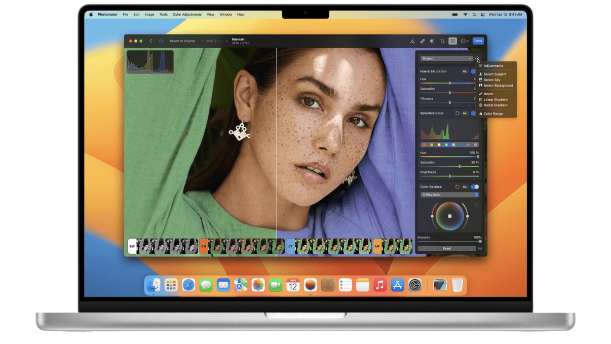 appli Photomator sur Mac