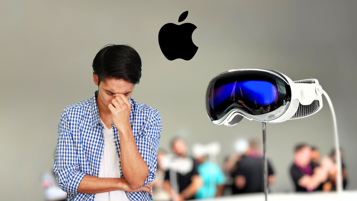 Un homme déçu par l'Apple Vision Pro