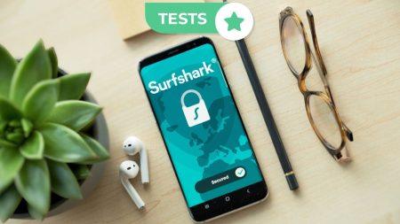test du logiciel SurfShark sur smartphone