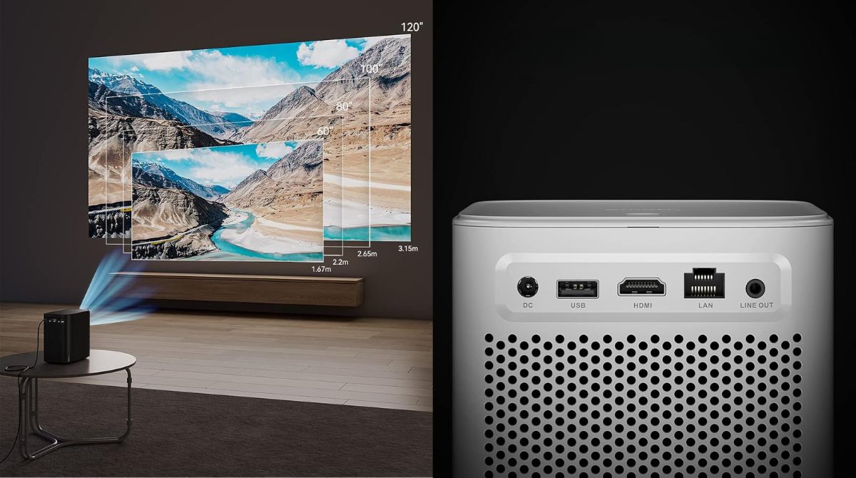 Projecteur Mini Emotn N1 - 1080P, 330 Lumens ISO, WiFi 5G, Bluetooth, Home Cinéma Portable - 12