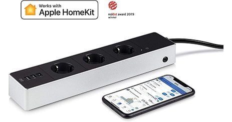 Eve Energy Strip Multiprise connectee compteur de consommation Apple HomeKit